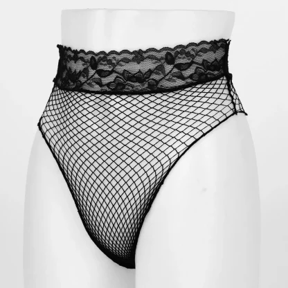 High-waist Sheer Fishnet Panties - Image 3