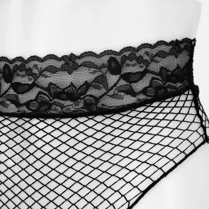 High-waist Sheer Fishnet Panties - Image 5