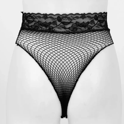 High-waist Sheer Fishnet Panties - Image 4