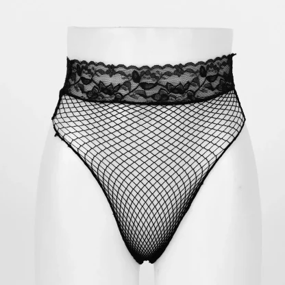 High-waist Sheer Fishnet Panties - Image 6