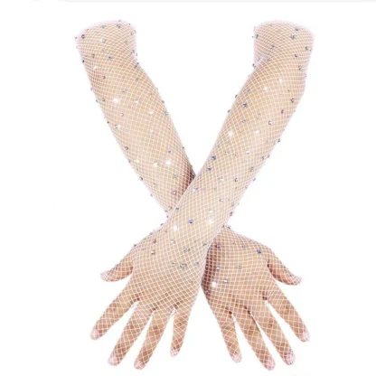 Luxury Fishnet Long Gloves