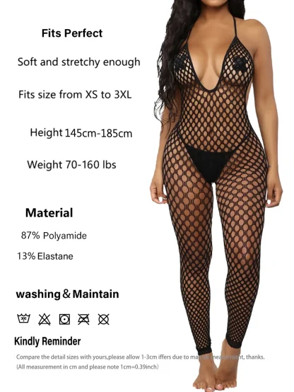 Backless Fishnet Bodystocking - Image 6