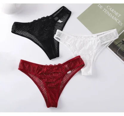 Low-waist See-through Fishnet Panties - Image 6