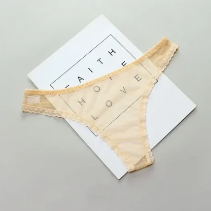 Transparent Mesh Thong Panties - Image 5