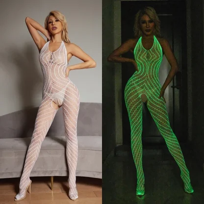 Sexy Glowing Fishnet Bodystockings