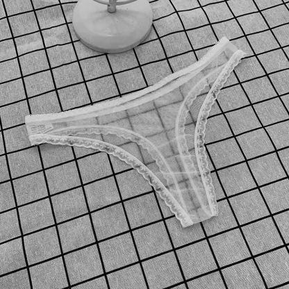 Transparent Mesh Thong Panties