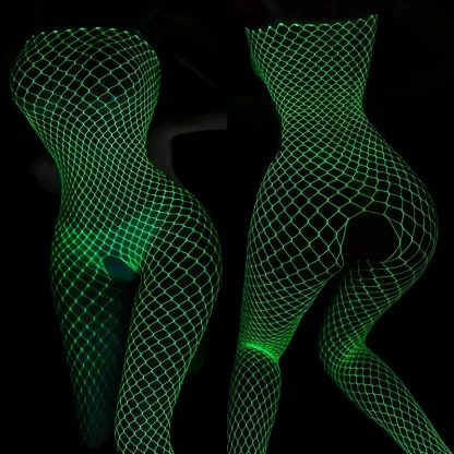 Sexy Glowing Fishnet Bodystockings - Image 3