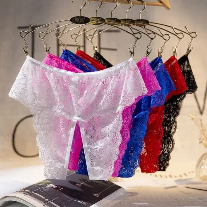 Plus Size Crotchless Sheer Panties - Image 6