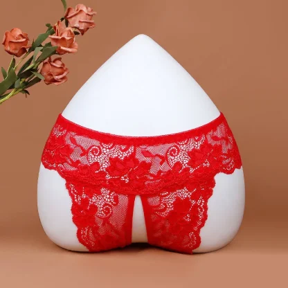 Plus Size Crotchless Sheer Panties - Image 3
