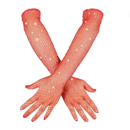 Luxury Fishnet Long Gloves - Image 2