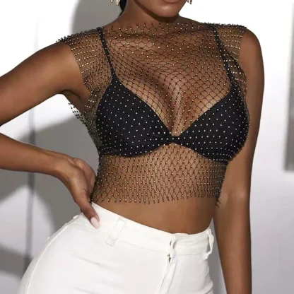 Sexy Fishnet Cropped Top