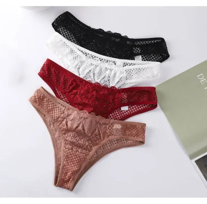 Low-waist See-through Fishnet Panties - Image 5