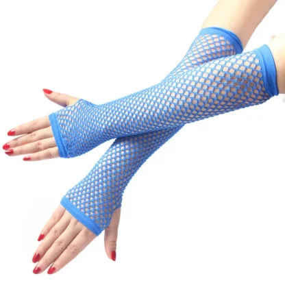 Fingerless Solid Fishnet Gloves