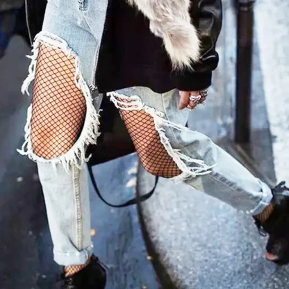 Elastic Fishnet Pantyhose - Image 5