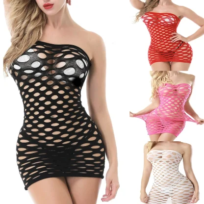 Strapless Fishnet Elastic Babydolls - Image 7