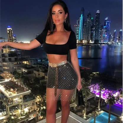 Sexy Fishnet Cover-up Skirt - Image 4