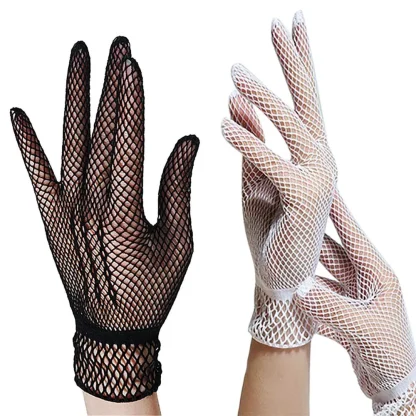 Black Fishnet Hand Gloves - Image 5