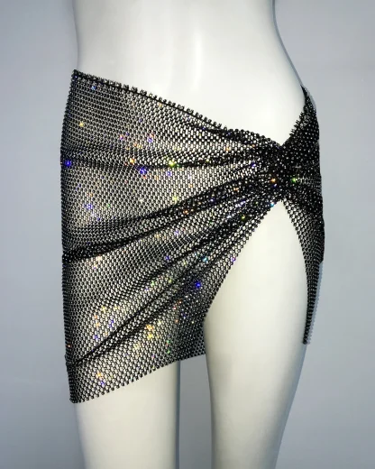 Luxury Fishnet Mini Skirt - Image 5
