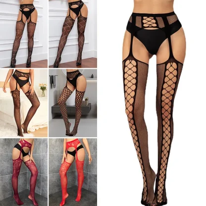 Fishnet Suspender Pantyhose - Image 7