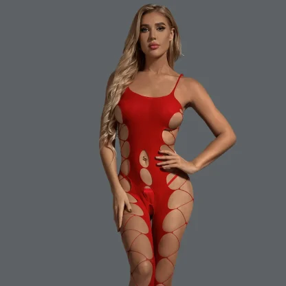 Erotic Open Crotch Fishnet Bodystocking - Image 4