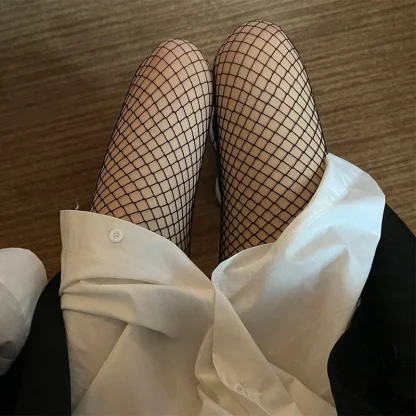 Sexy Black Fishnet Stockings - Image 3