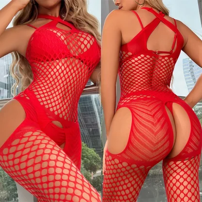 Fishnet Suspender Bodystockings - Image 4