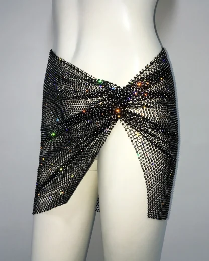Luxury Fishnet Mini Skirt - Image 6
