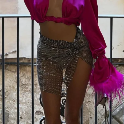 Luxury Fishnet Mini Skirt