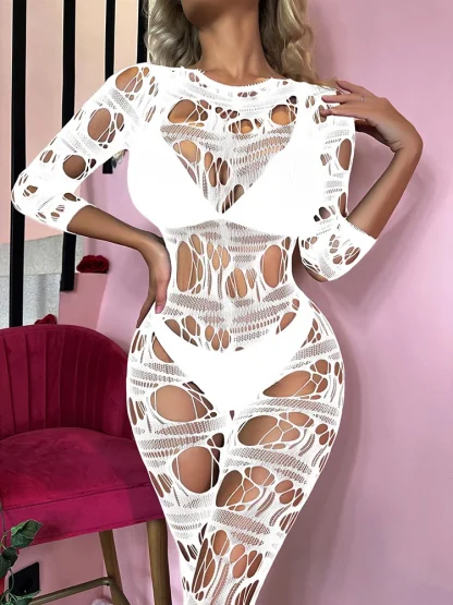 Sexy Elastic Fishnet Bodystockings - Image 5