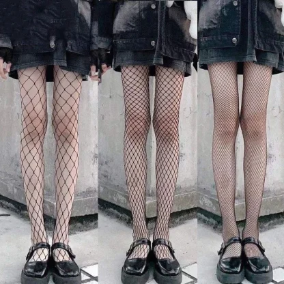 Elastic Fishnet Leggings - Image 7