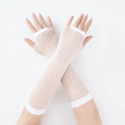 Fishnet Long Hand Gloves - Image 6