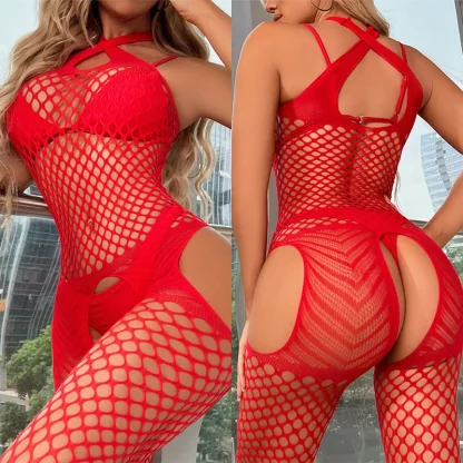 Sexy Solid Fishnet Bodystockings - Image 7