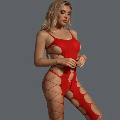 Erotic Open Crotch Fishnet Bodystocking - Image 6