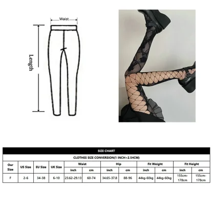 Floral Sexy Fishnet Pantyhose - Image 7