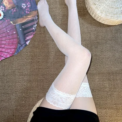 Double Silicone Fishnet Thigh-highs - Image 5