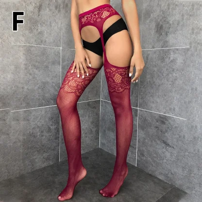 Fishnet Suspender Pantyhose - Image 3