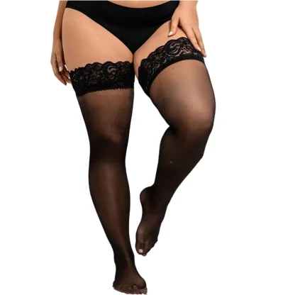Plus Size Mesh Thigh-highs