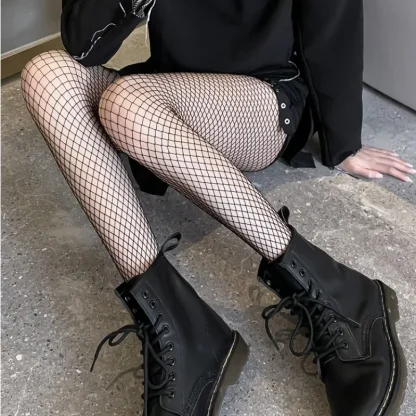 Sexy Black Fishnet Stockings - Image 4