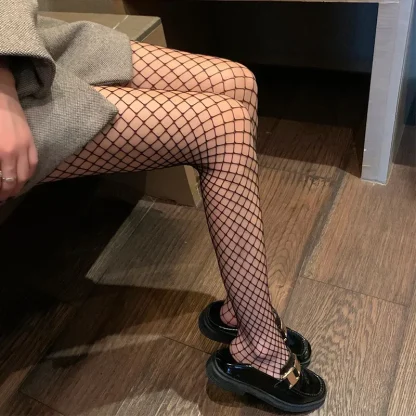 Sexy Black Fishnet Stockings - Image 5