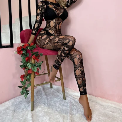 Sexy Elastic Fishnet Bodystockings - Image 2