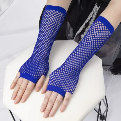 Fishnet Fingerless Gloves - Image 6