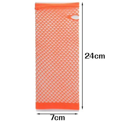 Solid Fishnet Fingerless Gloves - Image 7