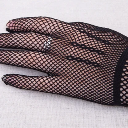 Retro Fishnet Hand Gloves - Image 5