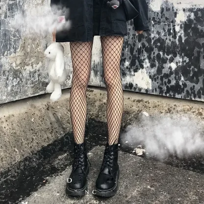 Sexy Black Fishnet Pantyhose - Image 2