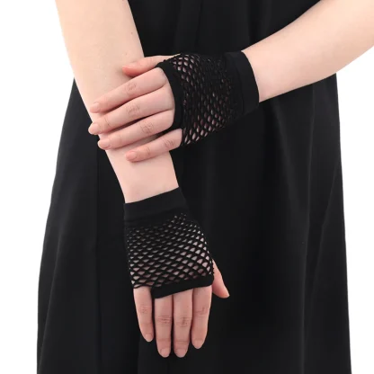 Fingerless Fishnet Gloves - Image 3