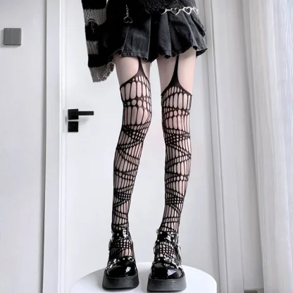 Stylish Fishnet Suspender Stocking - Image 2