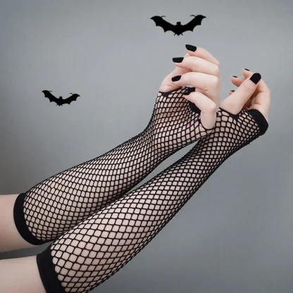 Fishnet Long Hand Gloves - Image 3