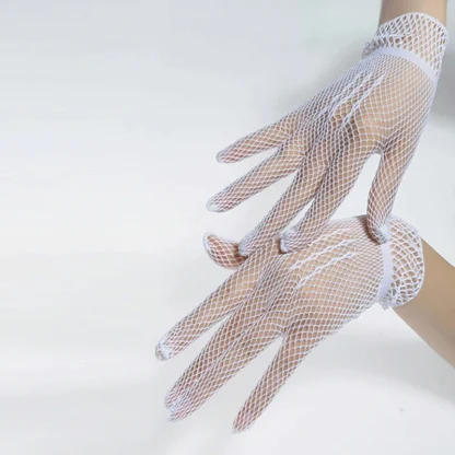 Retro Fishnet Hand Gloves - Image 2