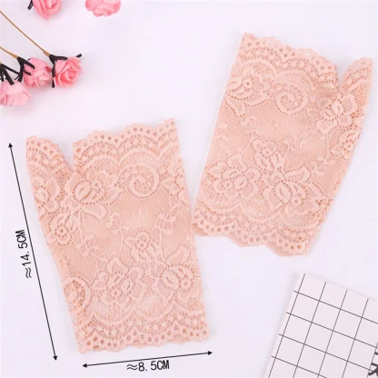 Fingerless Fishnet Lace Gloves - Image 5