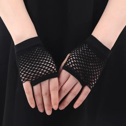 Fingerless Fishnet Gloves
